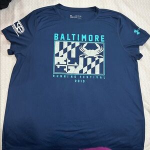 Under Armour Blue Baltimore Running Festival Tee